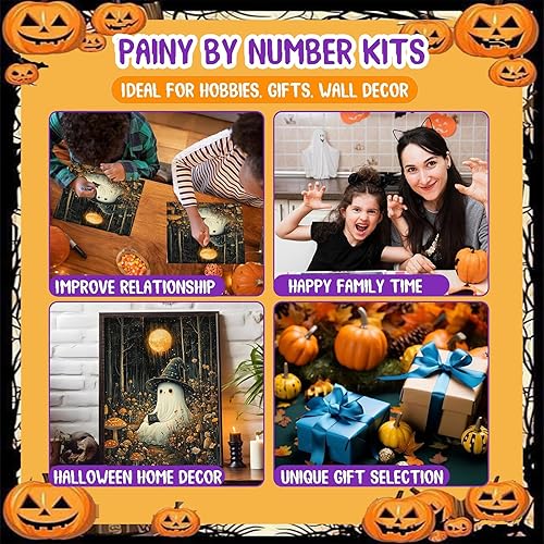 Vista 65 de xackcme Pintura de montaña por números para adultos, pintura de paisaje por número sobre lienzo sin marco, pintura al óleo de paisaje lunar