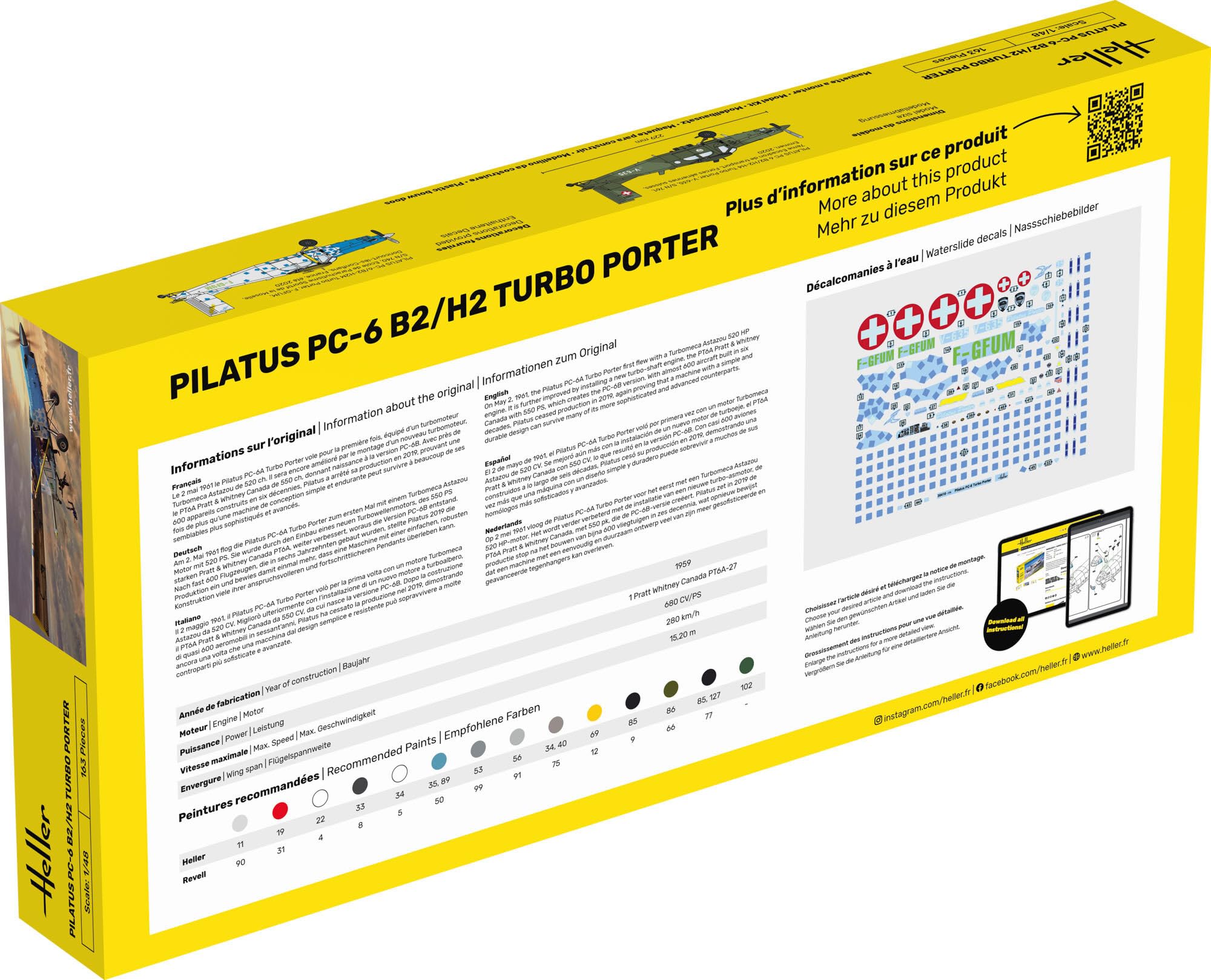 heller 30410 Pilatus PC-6 B2/H2 Turbo Porter 1/48, Unlackiert