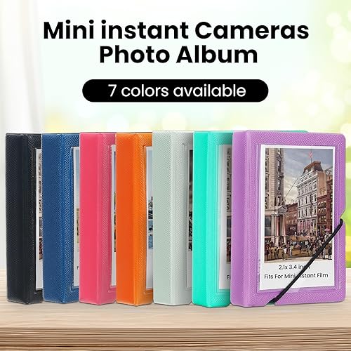 Miniatura 6 de Lifting Álbum de fotos de 28 bolsillos para cámaras instantáneas Fujifilm Instax Mini 70 7s 8 8+ 9 11 25 50s 90, Polaroid PIC 300, lomógrafos (rojo