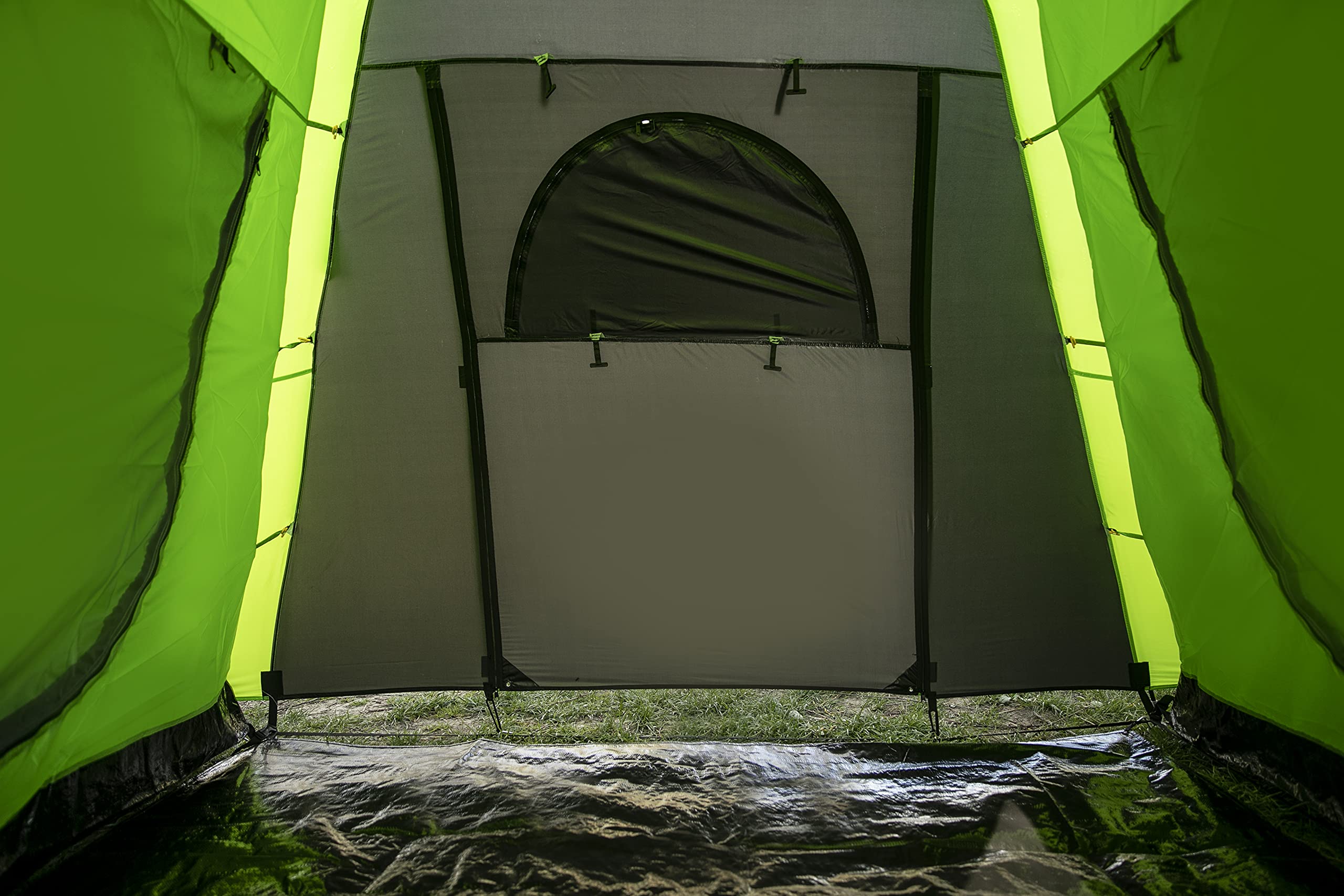 peme Tienda de Campaña Túnel Bojan 6, para 6 Personas, Impermeable 4000mm, Carpa Familiar para Actividades al Aire Libre como Trekking, Camping y Senderismo, con Vestíbulo y Toldo Solar, 2 Entradas