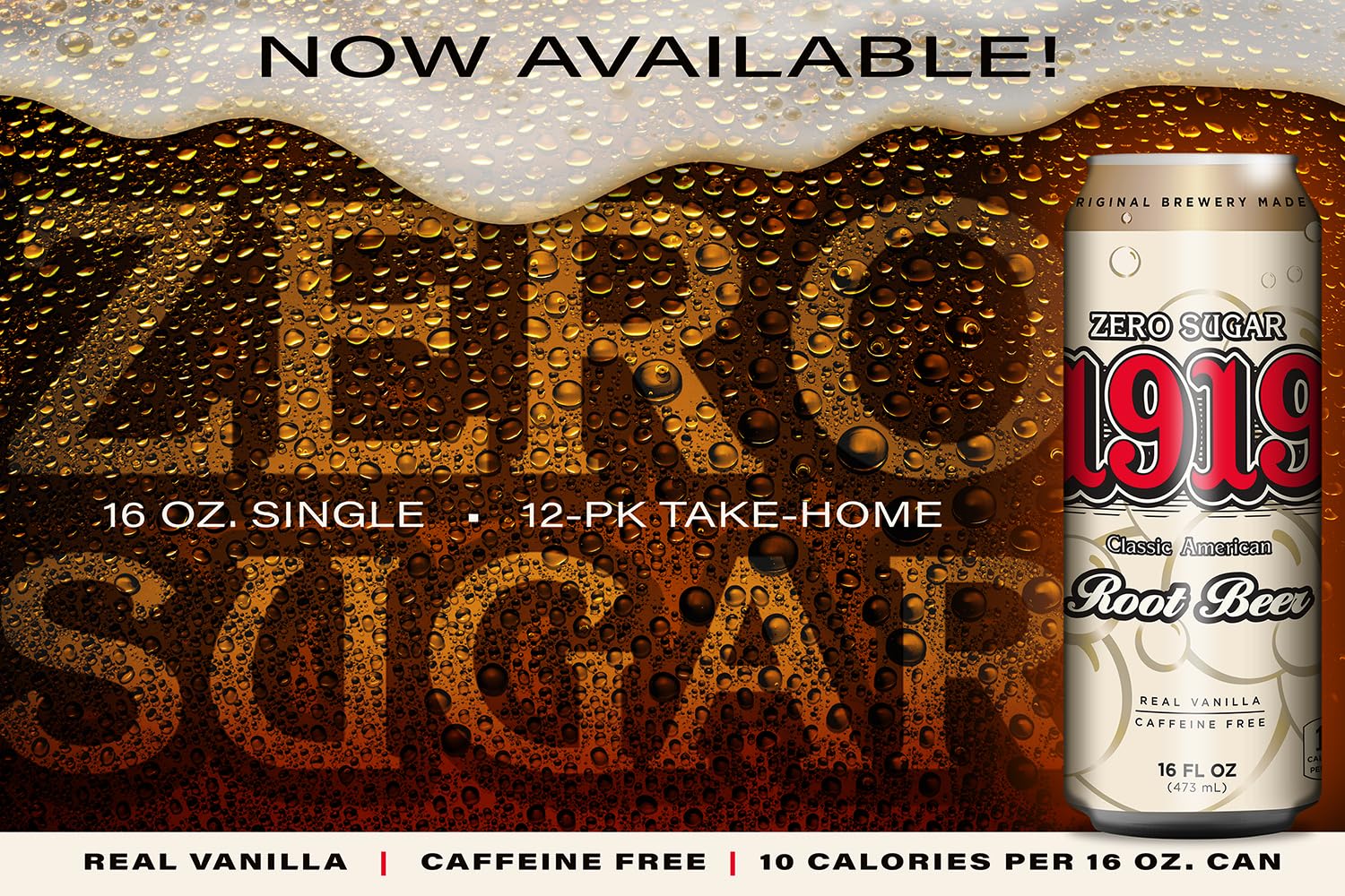 Amazon.com : 1919 Zero Sugar Draft Root Beer Soda, 16oz Cans