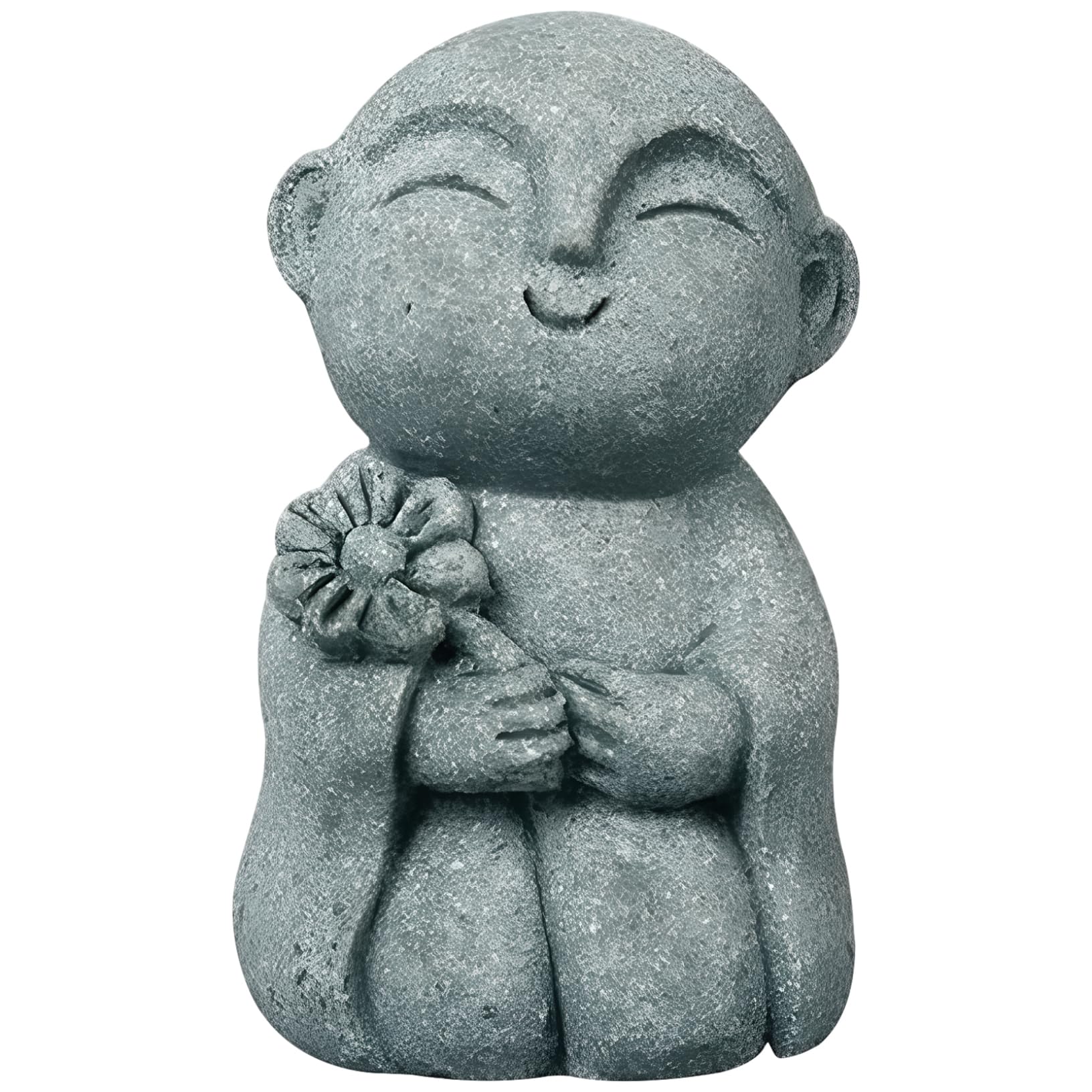 Uanqfegy Grey Mini Buddha Statue, Tiny Resin Buddha Statue Zen Garden Ornament For Desktop, Shelf, Or Terrarium