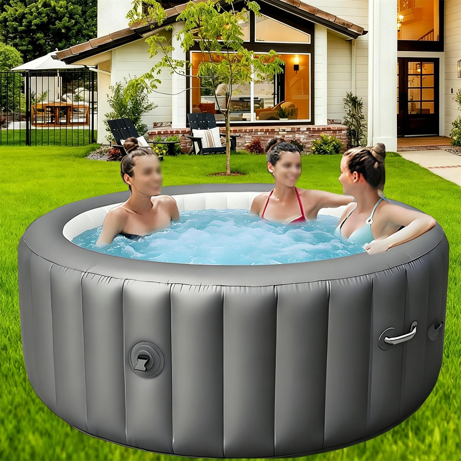 Spa Gonflable Rond pour 2 à 4 Personnes