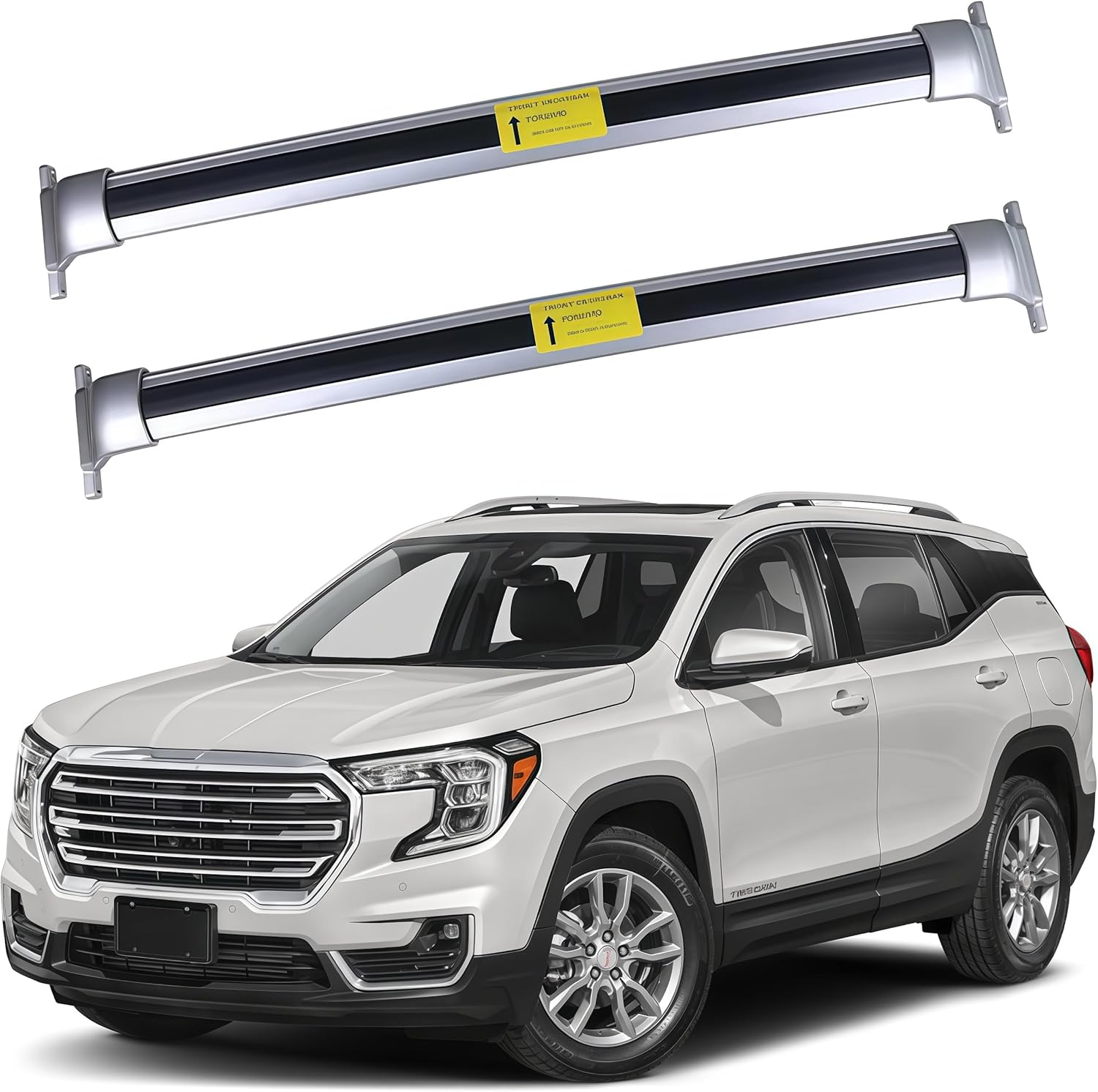 Roof Rack Cross Bars Fit for GMC Terrain 2025 2026 Aluminum Crossbar Cargo Luggage Carrier 2PCS Silver