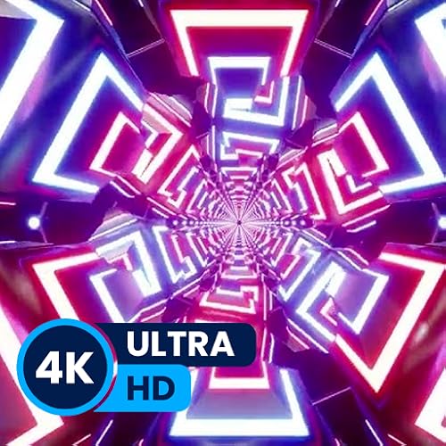 Abstract Background Video 4k - Flickering neon light structure vj loop