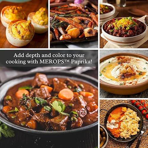 Miniatura 4 de Polvo de pimentón húngaro dulce ahumado prémium (4 onzas), sin OMG, color rojo intenso vibrante, origen región de Szeged, Hungría, auténtica especia