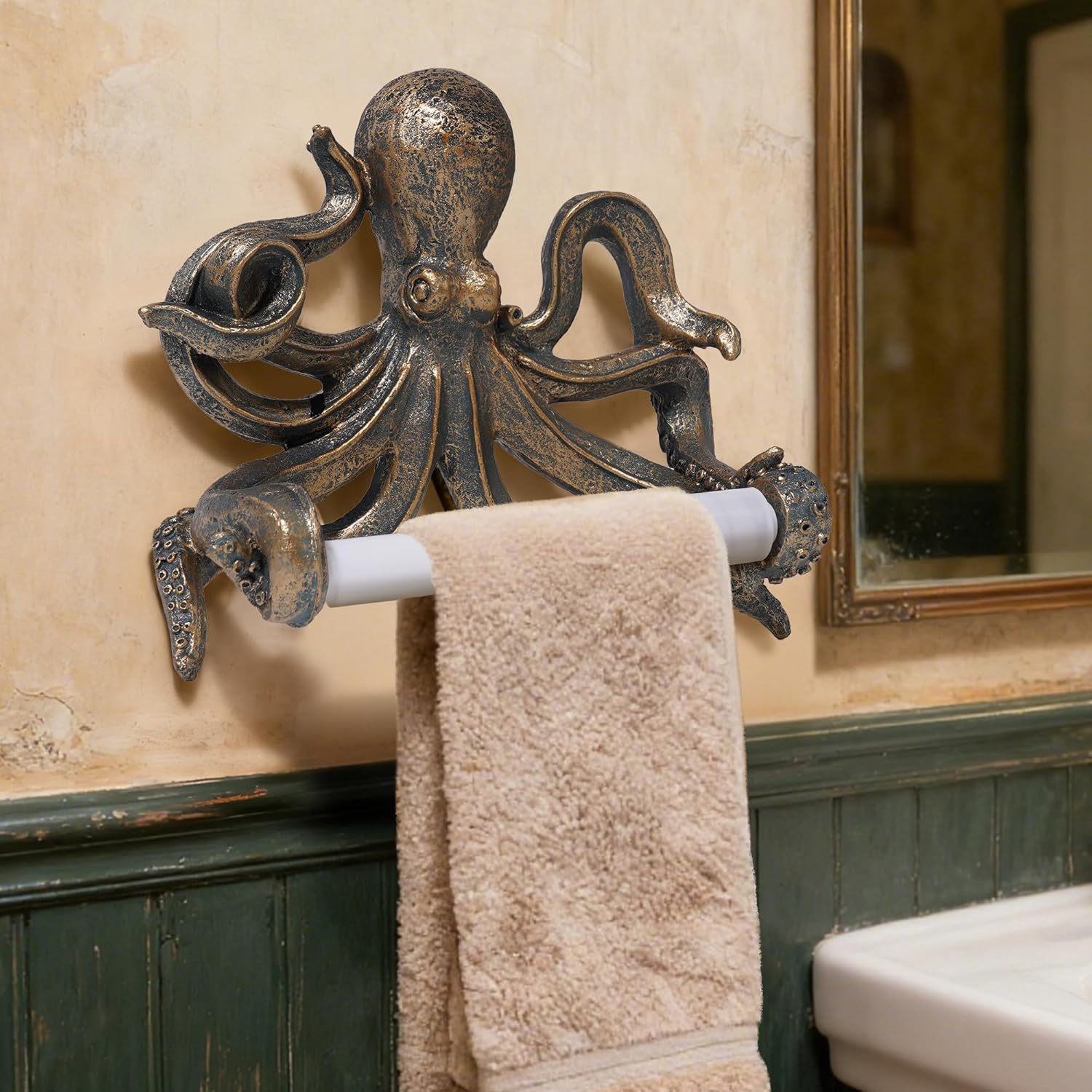 Decorative Swimming Octopus Toilet Paper Holder - Bathroom Decor