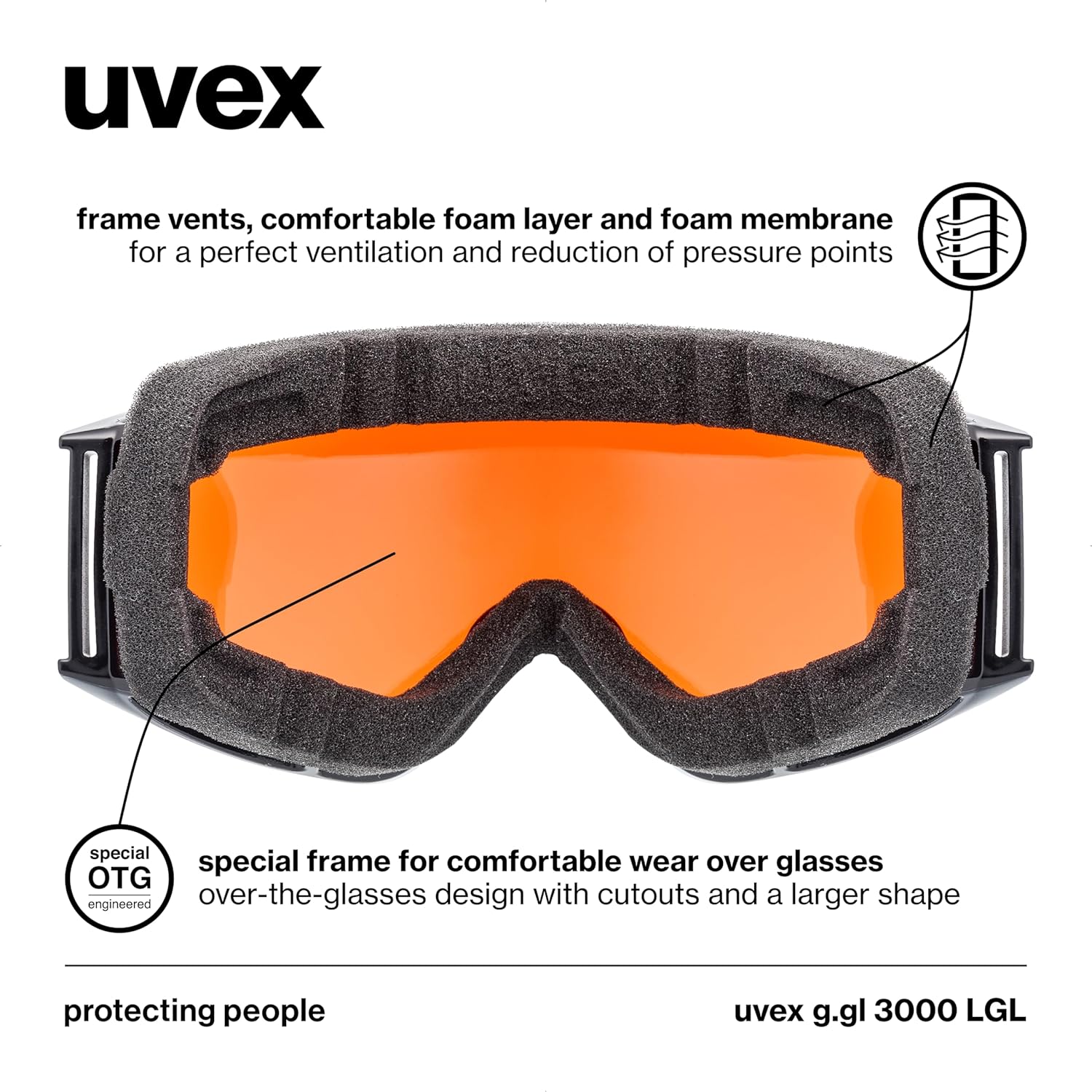 Uvex Unisex G.gl 3000 Lgl ski goggle