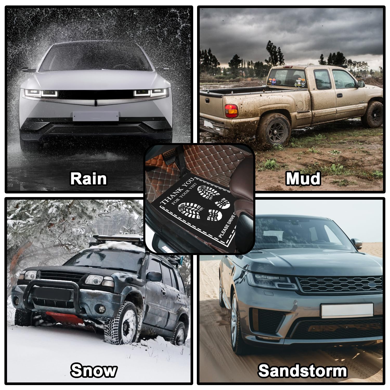 RUENXG Disposable Floor Mats for Car 30Pcs Disposable Car Floor Mat Black Car Floor Mat Protector Portable Vehicle — view 7