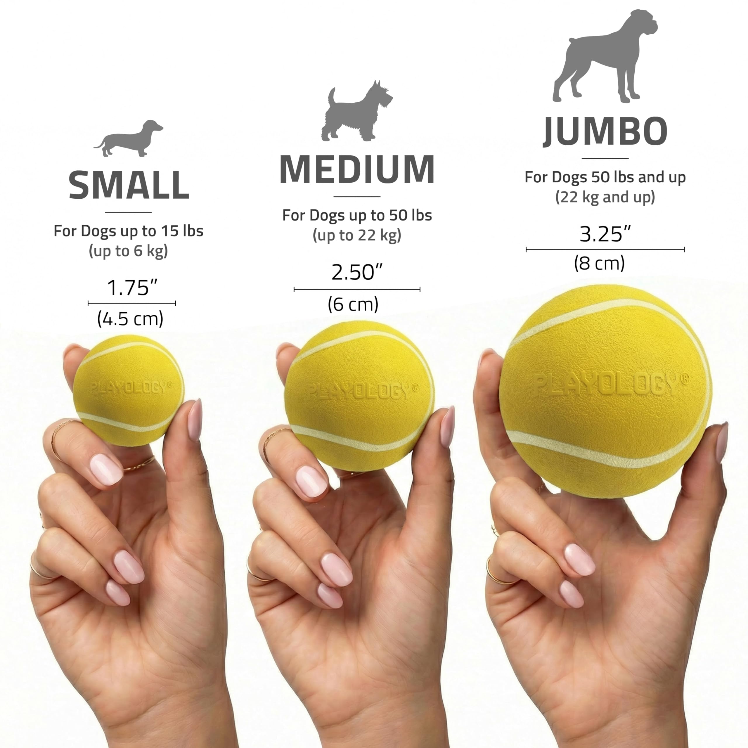 Playology Quietschender Kauball für Hunde, ansprechendes, natürliches Huhnduft, Hundespielzeug für mittelgroße Hunde bis zu 22,7 kg, Vorteilspackung, Quietschen, Hüpfen, Apportieren und Spielen