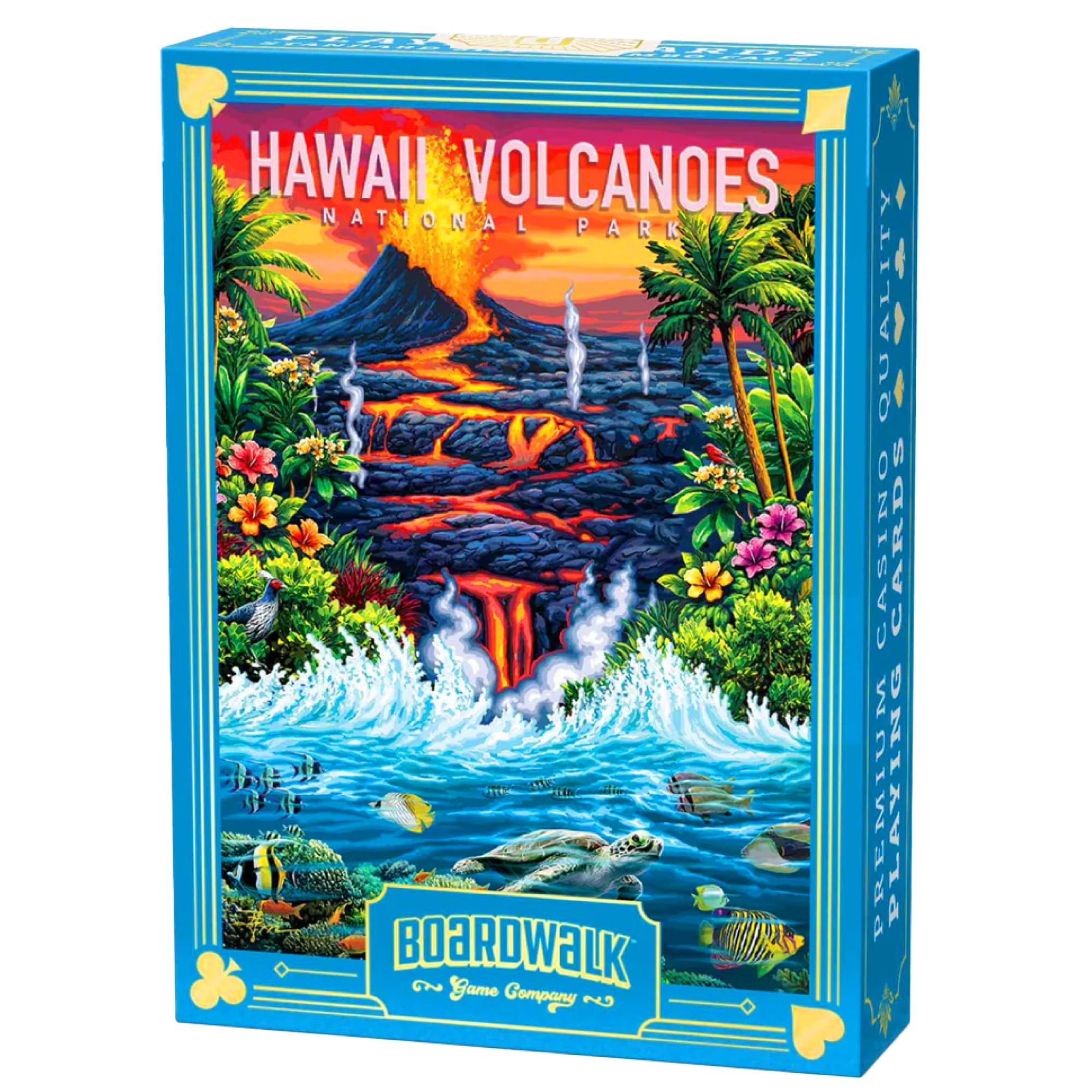 Boardwalk Puzzles Premium Featherlight Unique Playing Cards, Fun Themed Deck for Home and Travel | Hawai'i Volcanoes, Great Stocking Stuffer for Adults & Families