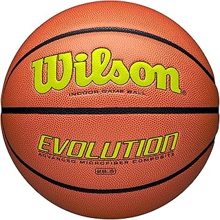 WILSON Evolution - Balones de baloncesto para interiores, tamaño 5, tamaño 6 y talla 7