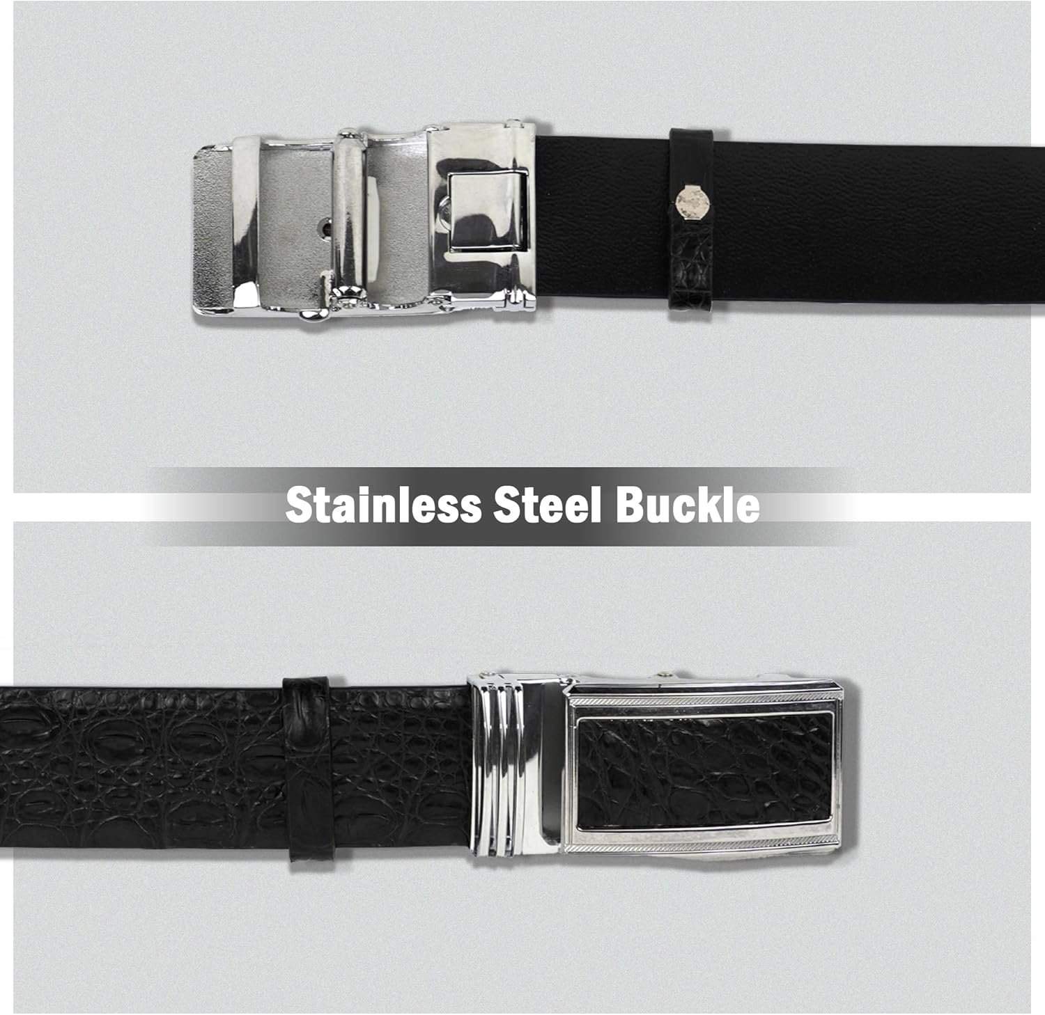 vinacreations AIIigator Belt Men Leather Strap Belts Removal Buckle Gift Men Dad Boss For Birthday Anniversary Father's Day