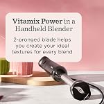 Mixeur plongeant Vitamix à 2 vitesses + accessoire fouet, mixeur à main de qualité professionnelle avec moteur de 350 Watts et lame en acier inoxydable, noir