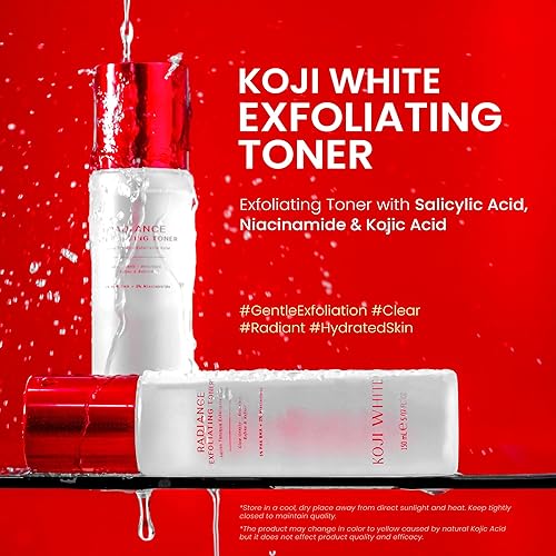 Miniatura 2 de Koji White Tónico exfoliante para rostro con tóner PHA BHA al 5%, 2% niacinamida, ácido kójico y ácido hialurónico  Tónico facial hidratante y