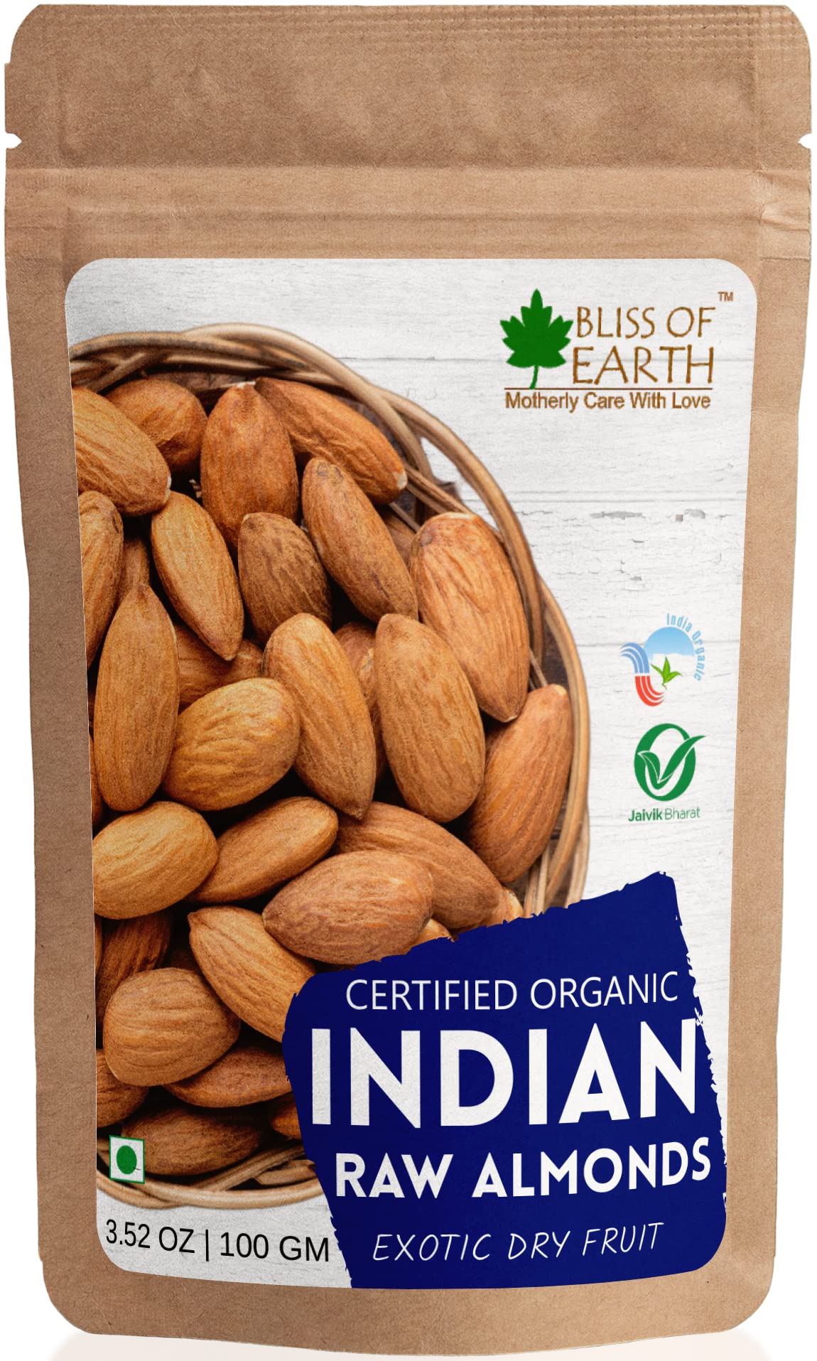 Bliss of Earth 100gm Organic Almonds Badam Dry fruits Crunchy & Tasty High in fiber, Immunity Booster Your Daily Diet Super Snack (B09YHDZ4P5) Amazon Price History, Amazon Price Tracker