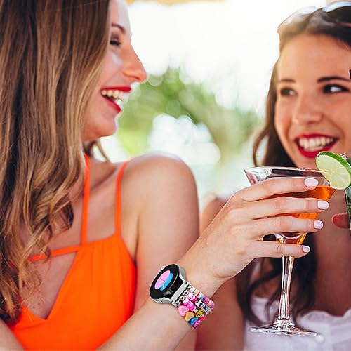 Miniatura 6 de JR.DM Pulsera de cuentas compatible con Samsung Galaxy Watch 654 de 1.575 pulgadas, 1.732 pulgadas, Galaxy Watch 5 Pro de 1.772 pulgadas, Watch 4