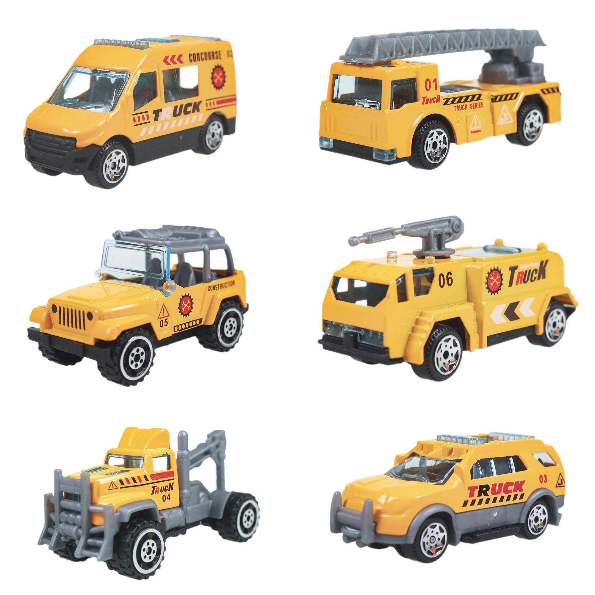 WISHKEY Plastic DIE Cast Model Power Friction, Push and Go Miniature Truck Vehicles, Crawling Racing Car Toy for Kids 3 Years & Above (Pack of 6, Yellow) (B08CL3FP22) Amazon Price History, Amazon Price Tracker