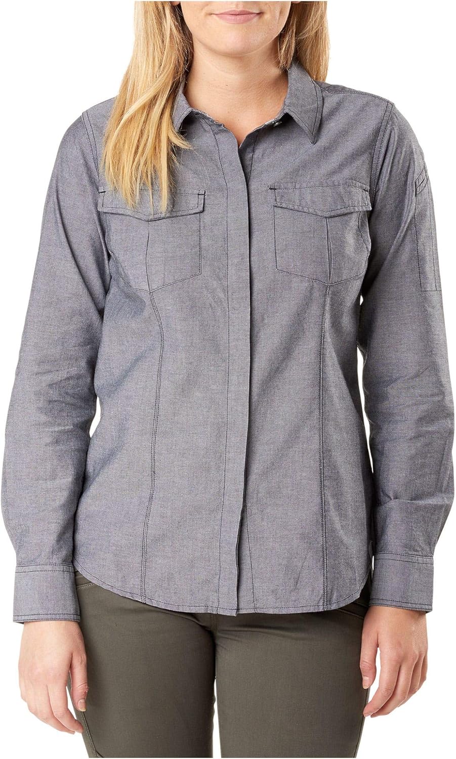 5.11 Tactical Women's Long Sleeves Athena Top, RapiDraw Hidden Placket, Chest Pockets, Style 62386