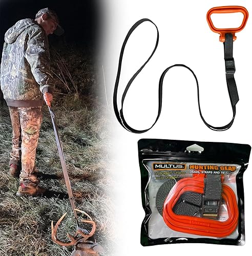 MULTUS Equipo de caza con amarre de arrastre de ciervo - 2 unidades