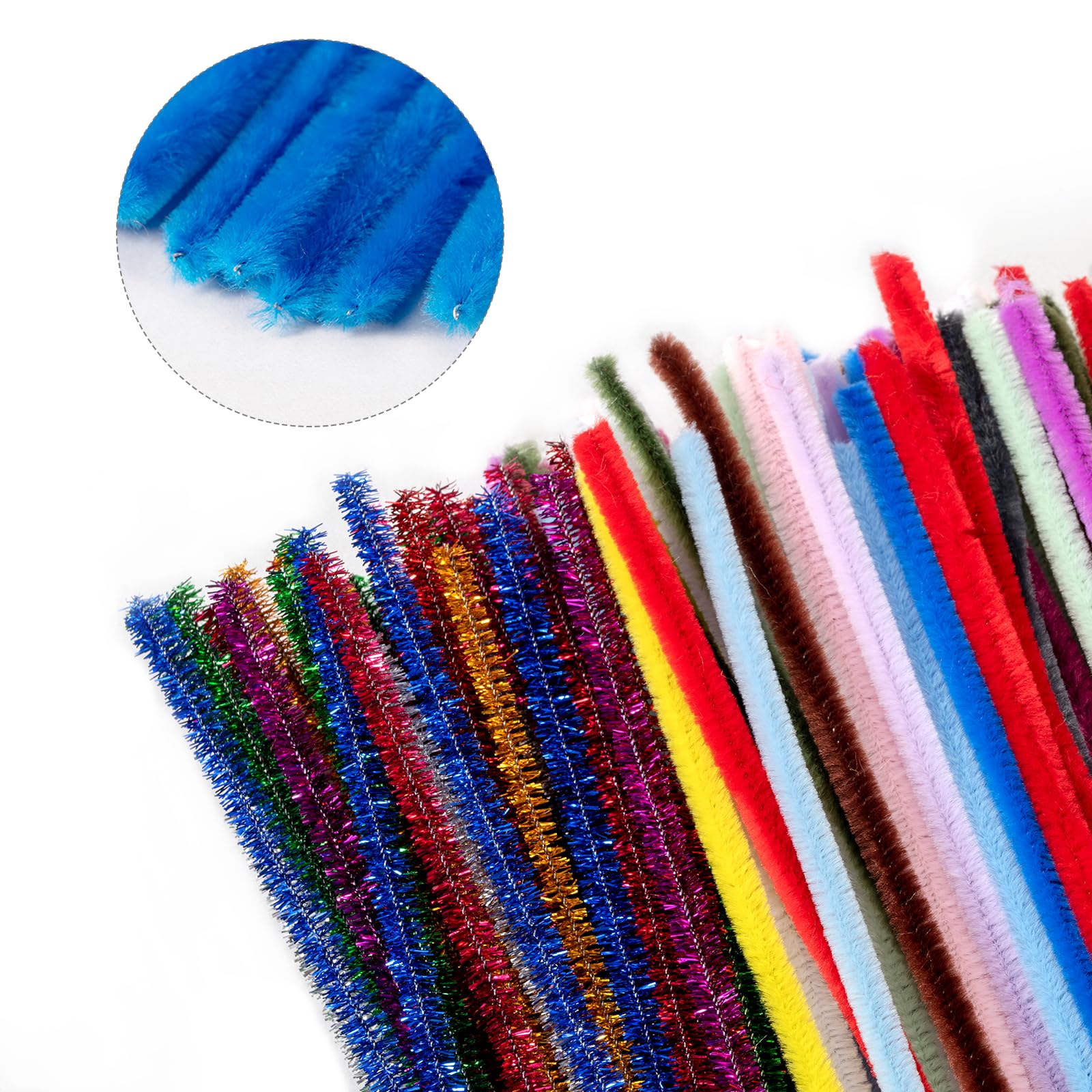 Scovolini Colorati Fiyuer - 280 Pezzi Con Pompon E Occhi, Per Lavoretti Creativi, 30cm - Foto 4