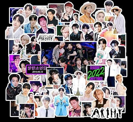amazon com bangtan boys sticker pack bangtan boys 100pcs 2022 season s greetings sticker pack cartoon waterproof vinly stickers for laptop dynamite sticker notebook kpop sticker 2022 season s greetings electronics