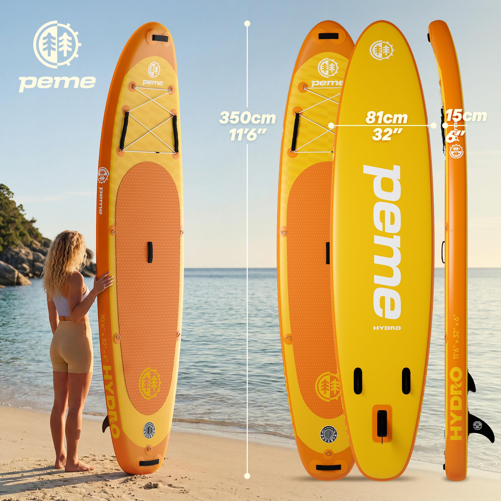 peme Tabla Paddle Surf Hinchable Sup Padel Adulto Sup Padelsurf Stand Up Principiantes Profesional Rigida Touring Allround con Accesorios para Adultos Mar Standup 150 166 kg 320 350 cm