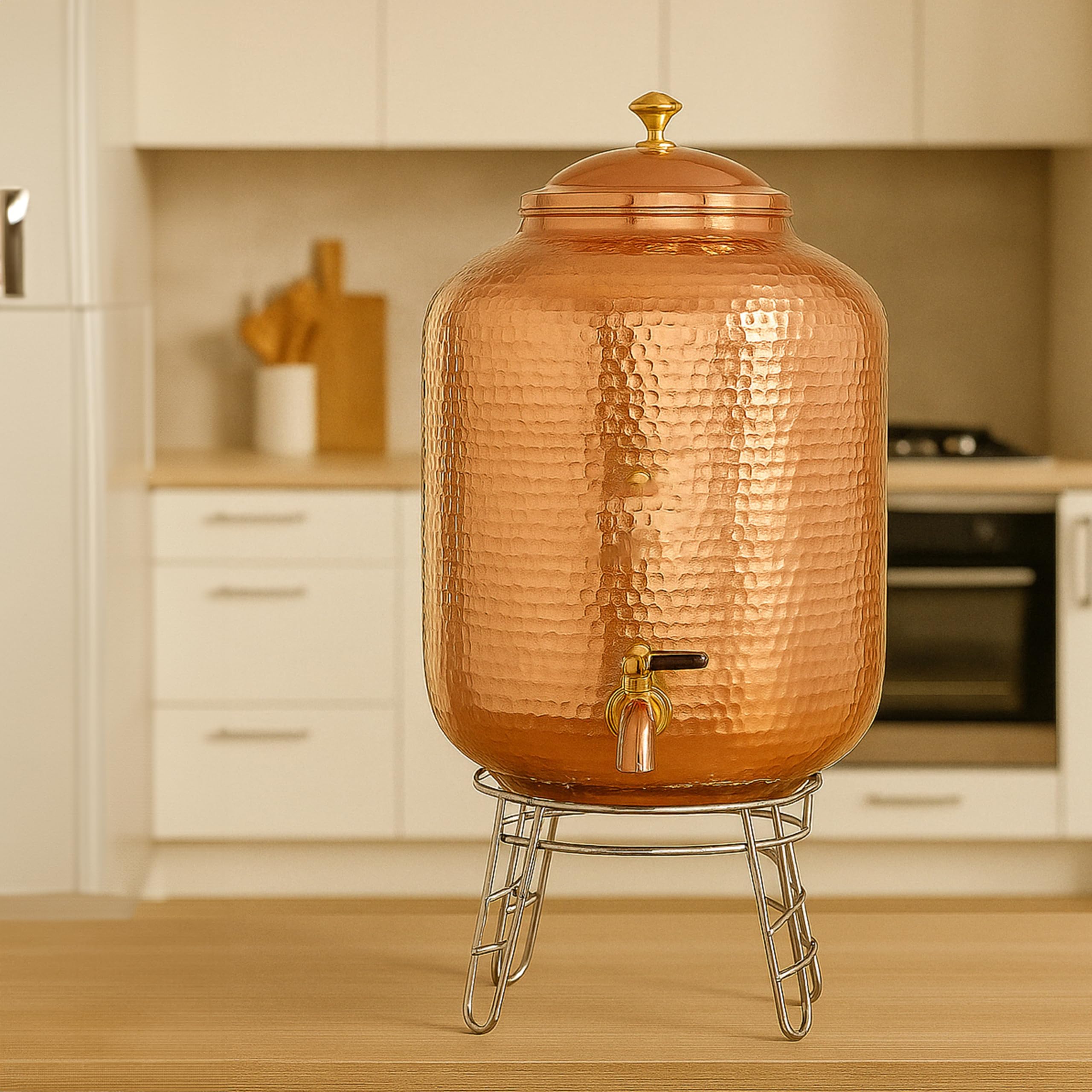 Steel Matka Stand for Home, Water Dispenser Rack for Kitchen, Pot Rack, Water Pot Stand, Terracotta Water Dispenser Stand, Countertop Pot Stand, Utensils Racks for Home Kitchen