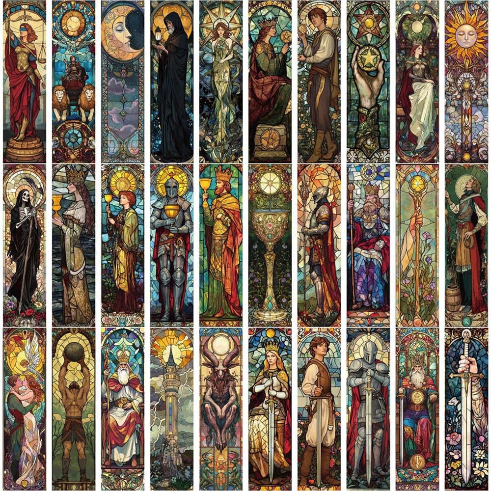 Meecaa 30 PCS Reading Bookmarks, Literary Art Paper Book Marks, Colorful Creative Book Accessories, Great Gifts for Book Lovers Woman Man, Students Reading Fans Reading Lovers (God) — image 1