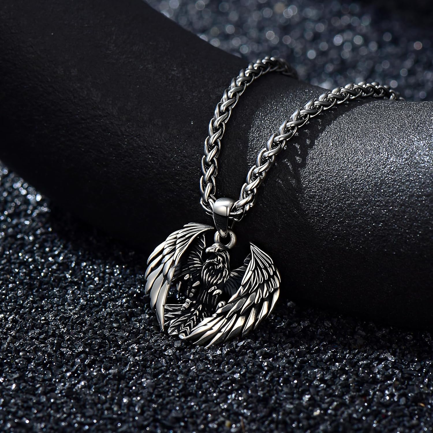 Eagle Necklace 925 Sterling Silver Eagle Pendant Jewelry for Men - Image 5