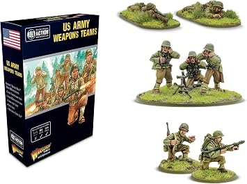 Warlord Games US Army Weapons Teams - 28mm Scale Miniatures for Bolt Action Highly Detailed World War 2 Miniatures for Table-top Wargaming