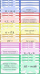 GCSE Science - Equations and Formulae Physics Flash Cards - Set of 35 ...