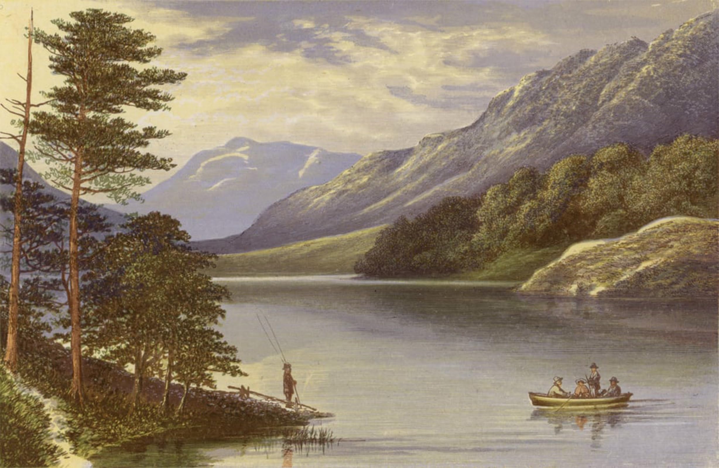 Serendipitp No Frame Vintage Picture Print On Canvas Wall Art Poster Thirlmere By Alexander Lydon Artwork Print Poster For Wall Decor 60X90cm