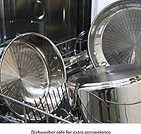 Vista 5 de T-fal Performa Stainless Steel Cookware Set 12 Piece Induction Oven Broiler Safe 500F Pots and Pans, Dishwasher Safe Silver