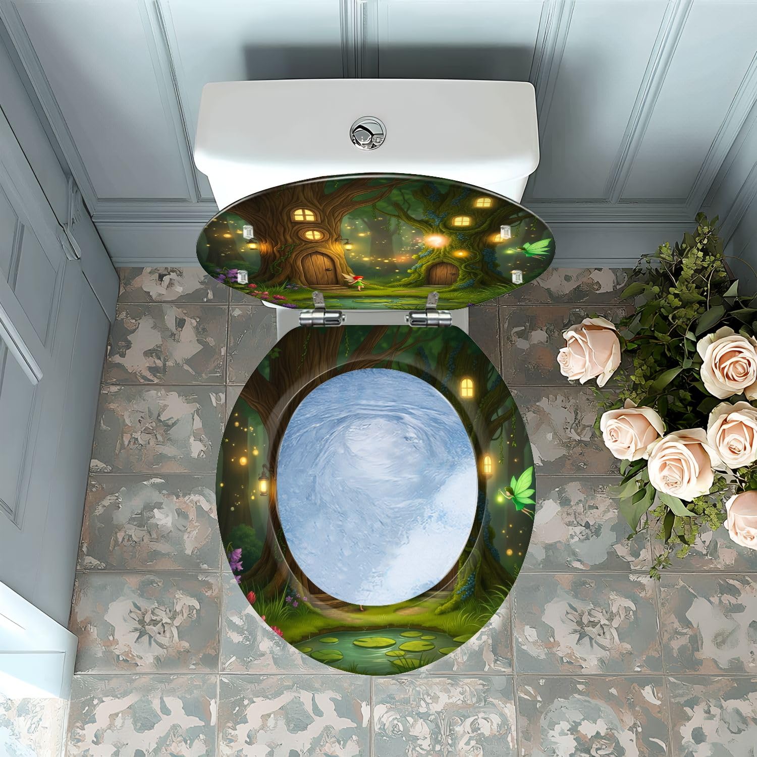 Asiento de inodoro redondo genérico para baño