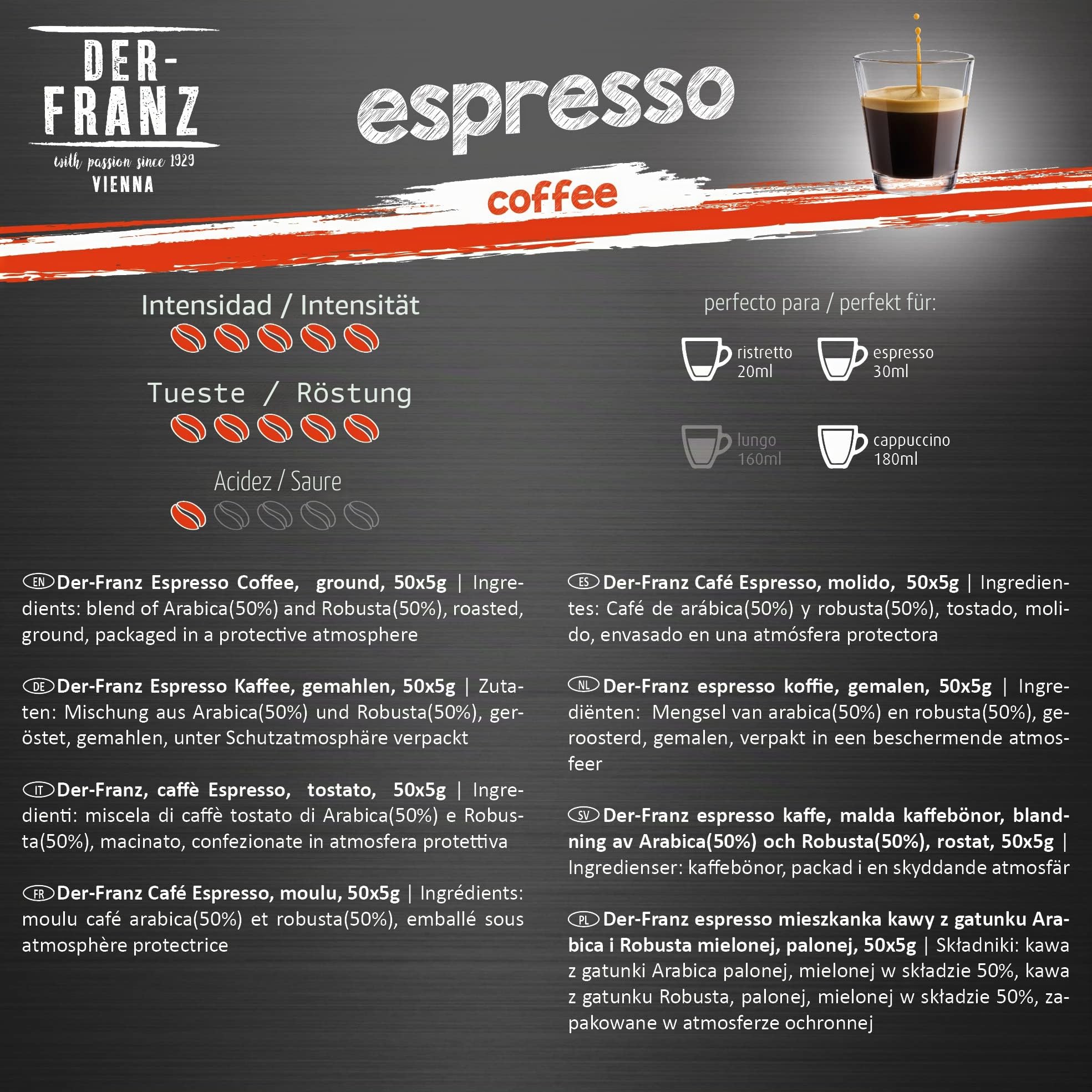 Cápsulas de café compatibles con Nespresso, 12 x 10 Cápsulas (60 x Crema, 60 x Espresso)