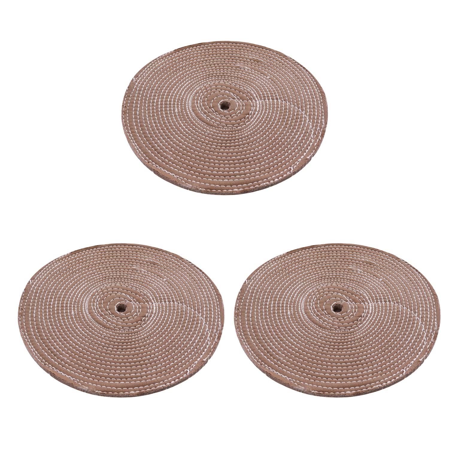 Utoolmart Lot de 4 disques de polissage en coton pour collecteur Aluminium Acier inoxydable Chrome 250 mm