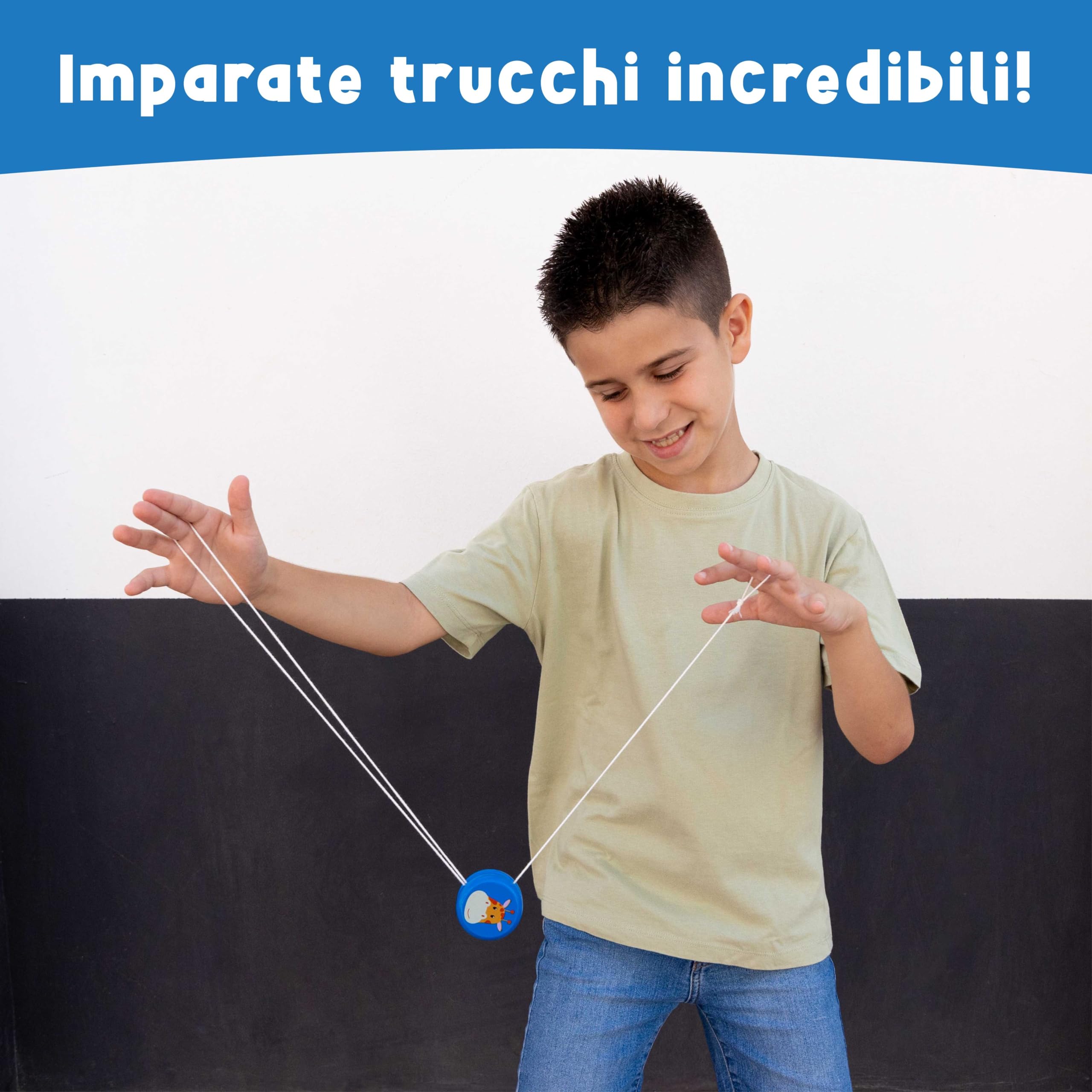 BONNYCO Yoyo Bambini Legno Pack 16 Animali della Giungla. Yo Yo Gadget Compleanno Bambini, Mini Giochi. Regalini Fine Festa Compleanno, Regalino Fine Festa Dopo Invitati, Pensierini Giochini Scuola