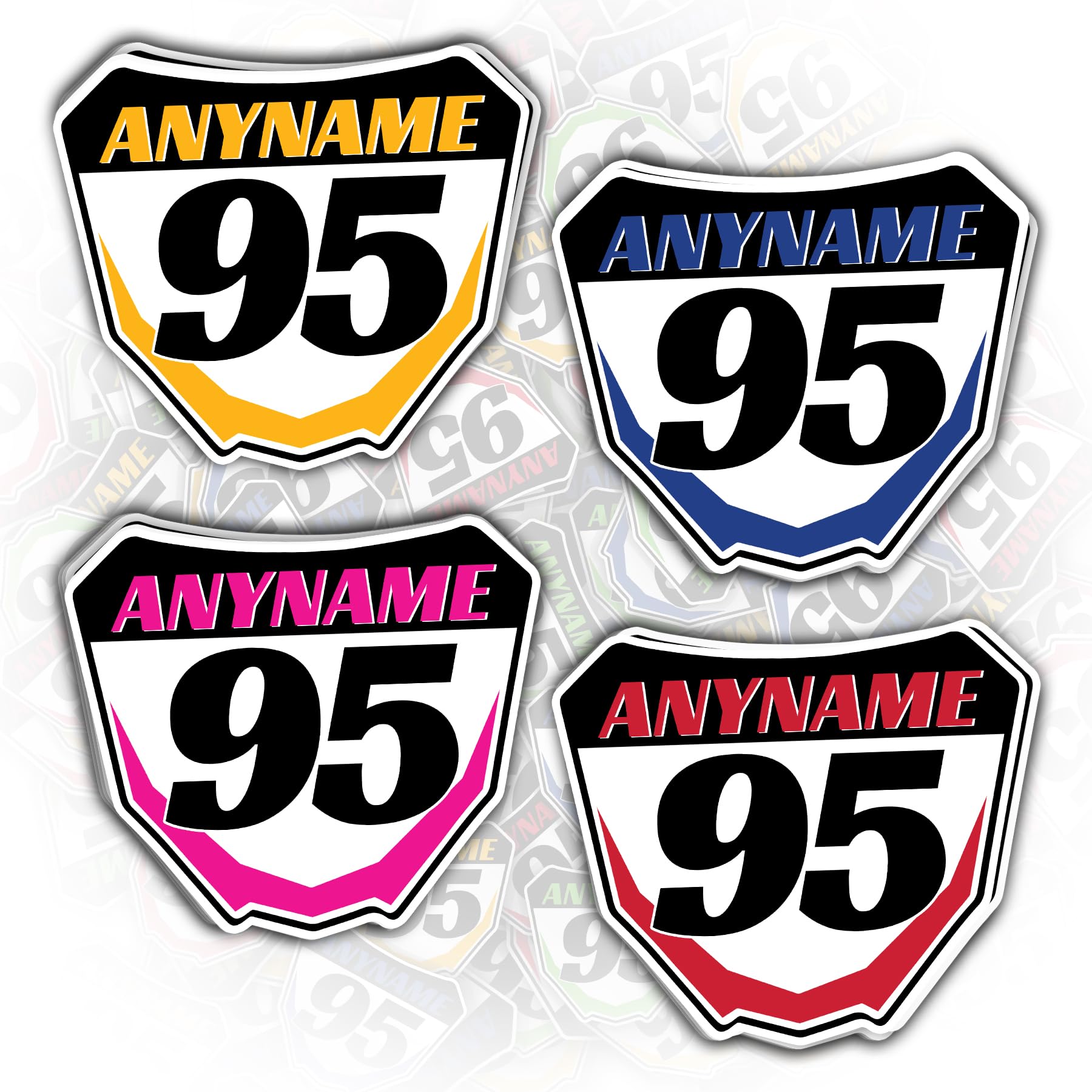 Custom Motocross Name & Number Sticker Personalized Vinyl Decal | Waterproof Vinyl Sticker for Motocross, Race Car, BMX, Bike, Dirt Bike, Go Kart, MTB & Gifts.