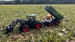 NOKA Remote Control Tractor Toy with Trailer | Metal Car Head, 8 Wheels, Lights, Sound, Kids RC Tractor Set Farm Truck Vehicles, Birthday Gifts for Boys Girls Ages 3-5 5-7