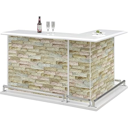 Amazon Lynd リンド バーカウンター カウンター テーブル バーテーブル ホームバー 1サイズ ホワイト カウンターテーブル オンライン通販