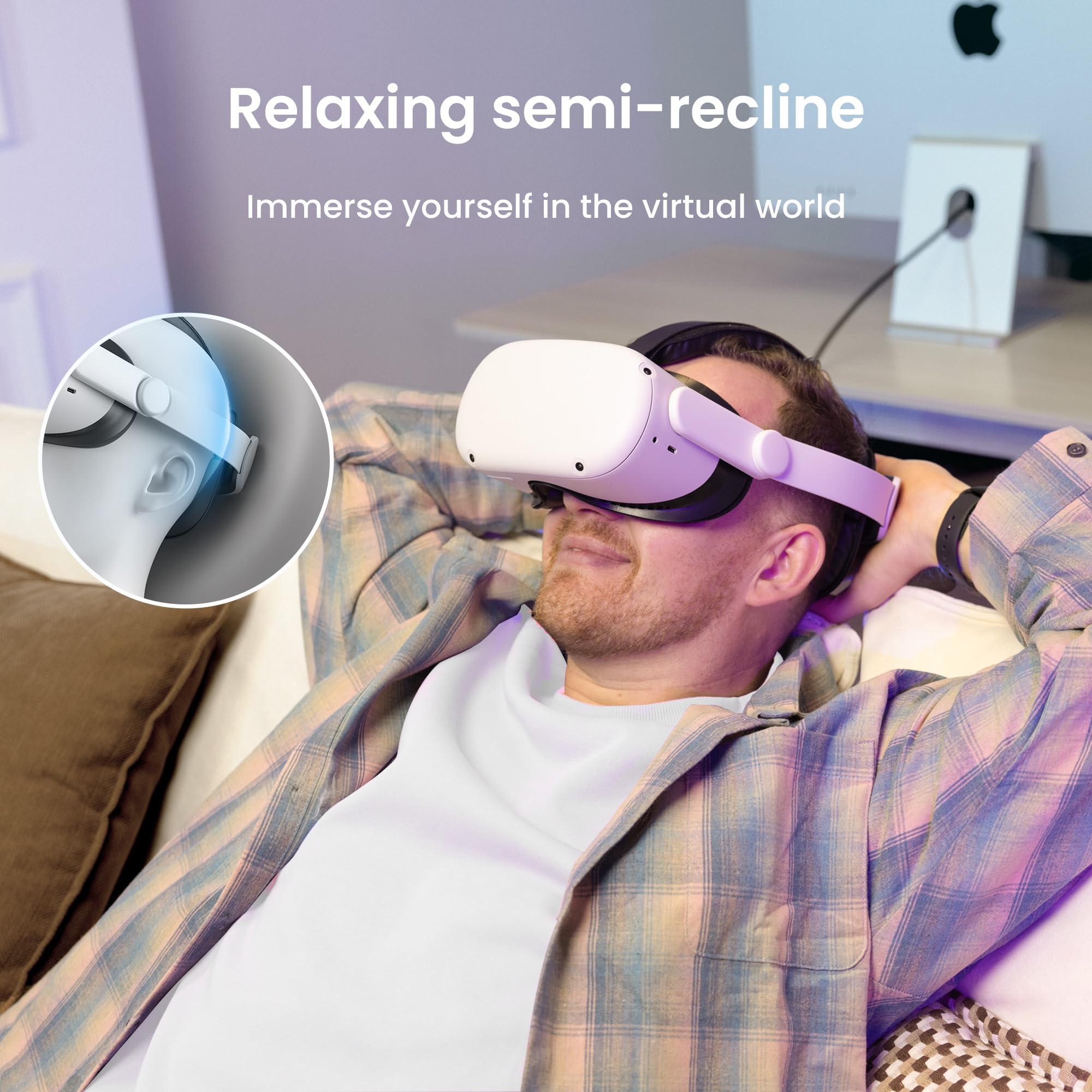KIWI design Upgraded Comfort Elite Head Strap for Meta/Oculus