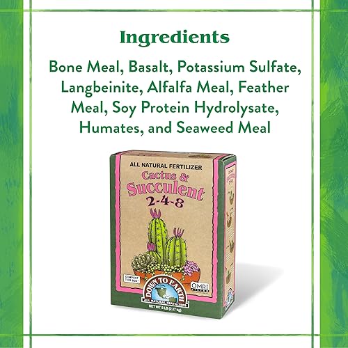 Miniatura 4 de Down to Earth - Mini caja de fertilizante natural de cactus y suculentas 2-4-8, 1 libra