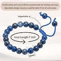 Vista 167 de Amazing Gemstone Crystal Bracelet for Women Men's Gifts - Protection Healing Crystal Bracelet - 8mm Gemstone Beaded Adjustable Bracelet Pulseras