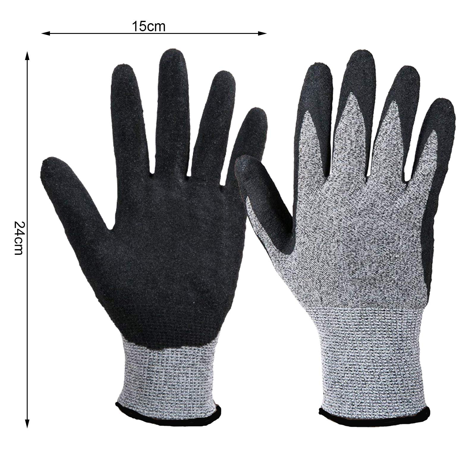 HUFFA Hitzebeständige Handschuhe, Schnittschutzhandschuhe, 500/800 Grad, feuerfeste Grillhandschuhe, Holzbearbeitungshandschuhe, rutschfeste Grillhandschuhe Garten