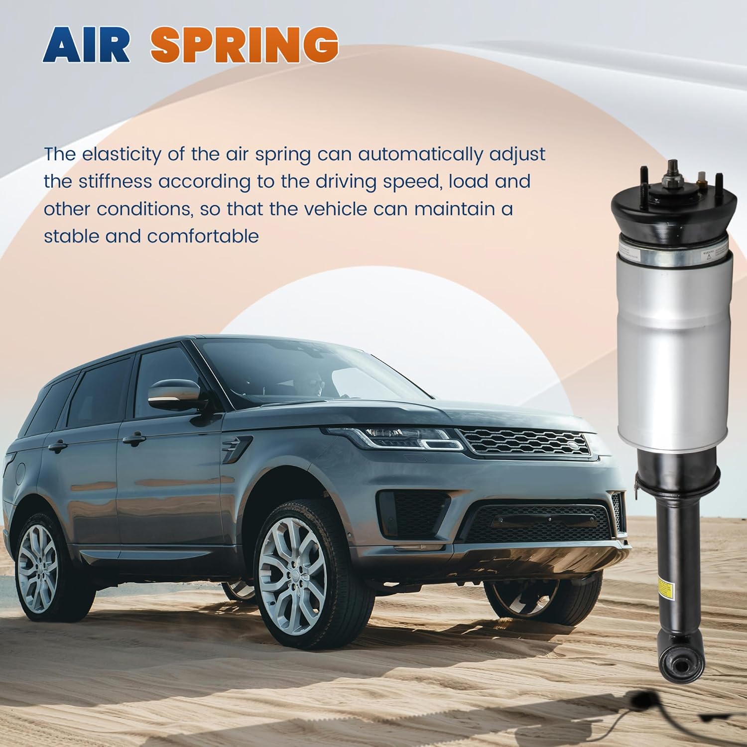 2x Front Air Suspension Strut Spring Shock Absorbers Compatible for Land Rover LR3 LR4 Range Rover Sport RNB501250, RNB000858, RNB501180, RNB501580 (Left and Right)