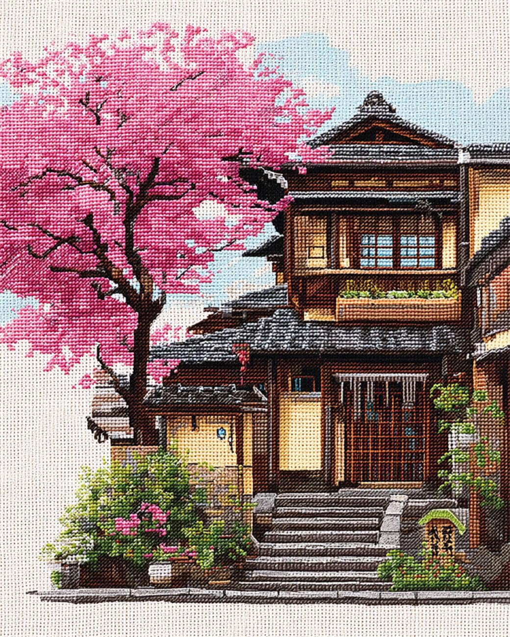 Rqwybcaxn Bead Embroidery Kits Anime Architecture 40x50cm
