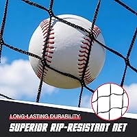 Vista 3 de ZENY Red de bateo de práctica de softbol de béisbol 7x7 con camiseta de bateo, lanzamiento, bateo de campo con objetivo de zona de ataque y bolsa