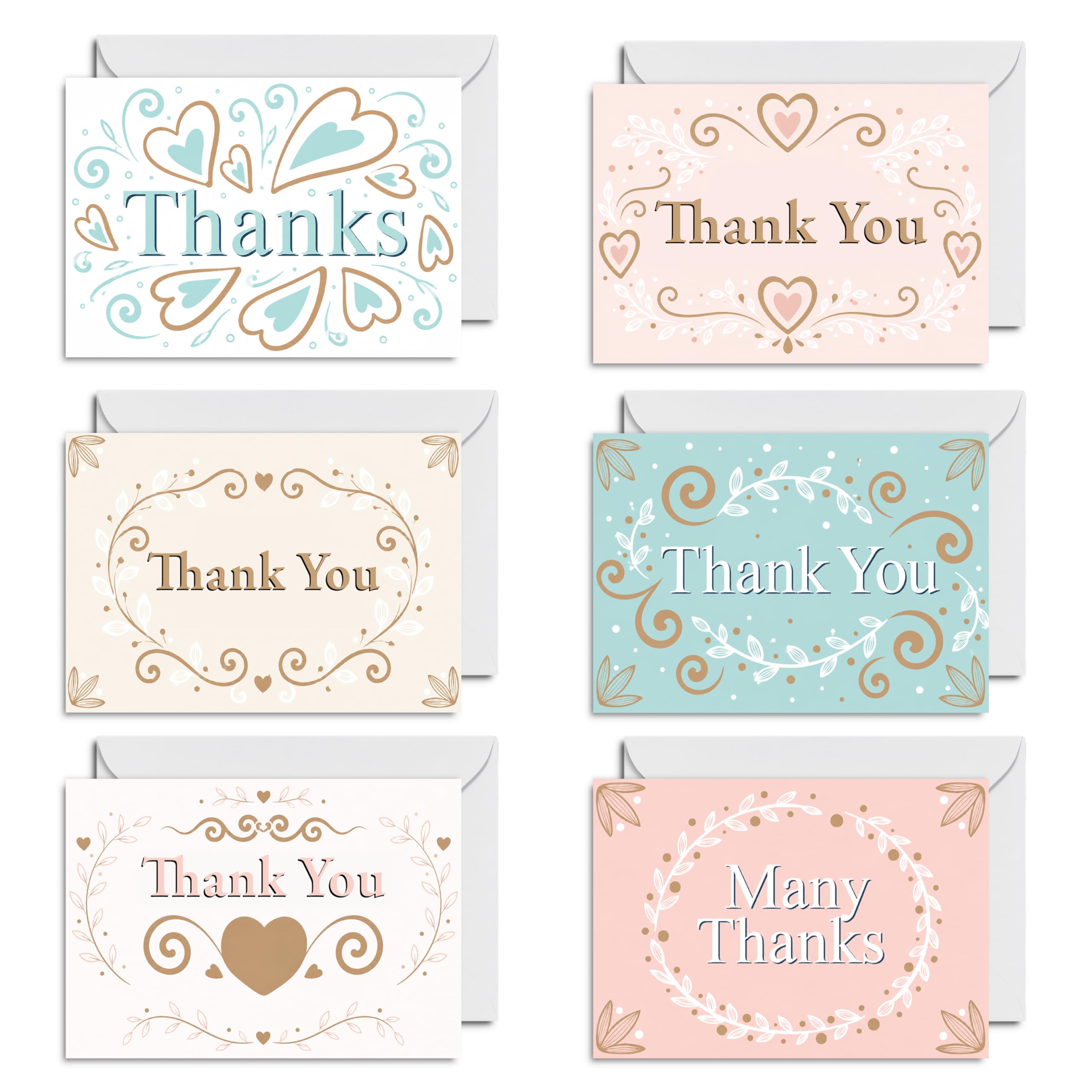 Thank You Cards Pack of 24, Express Your Gratitude in Style