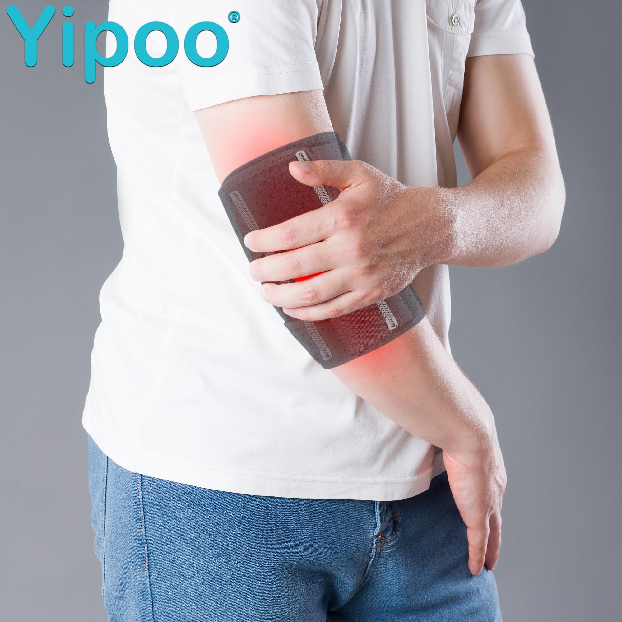 Yipoo 肘 サポーター バネ付き エルボーバンド 肘固定 軽量 １枚 Amazon | Yipoo 肘 サポーター バネ付き エルボーバンド 肘固定